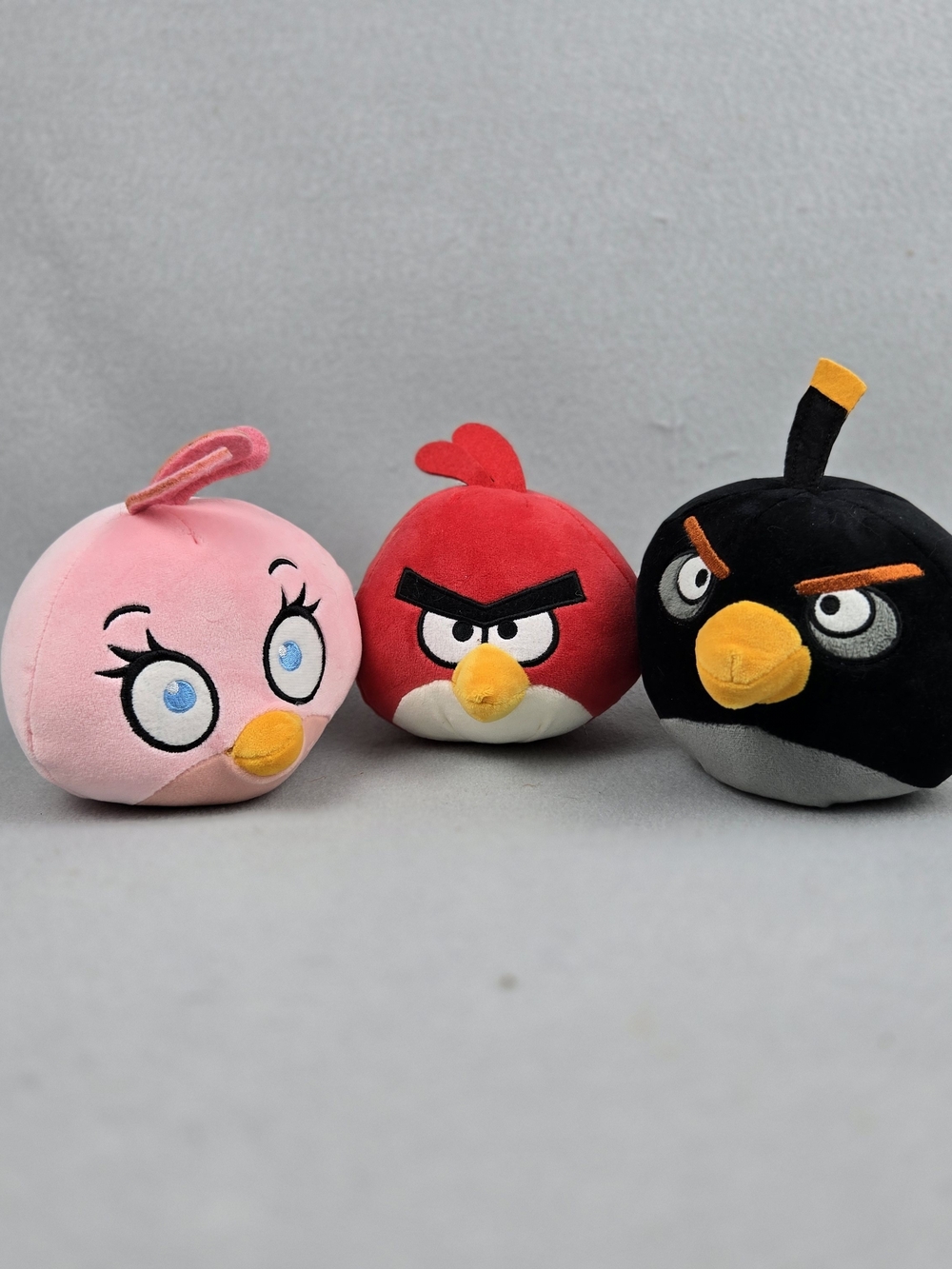 Angry Birds Plush Set of 3 - Red, Stella & Bomb 5" Figures